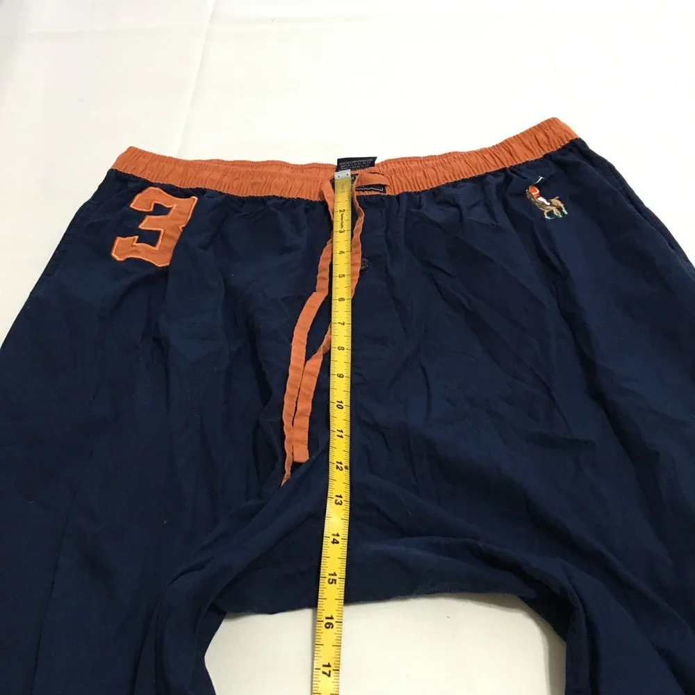 Polo Ralph Lauren Pajama Pants Mens XL Navy Orange Big Pony Sleepwear